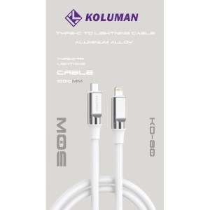 کابل شارژ فست Type-C to Lightning کلومن Koluman مدل KD-80 TPE